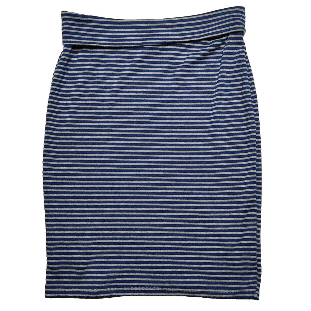 LuLaRoe Women Size XS Blue Stripe Pull On 19"‎ Skirt